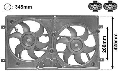 VAN WEZEL Ventilators, Motora dzesēšanas sistēma 5875749